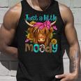 Just A Little Moody Cute Western Highland Cows Lover Farming Tank Top Gifts for Him