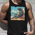 Kaiju On The Beach Suntanning Vacation Ocean Holiday Party Tank Top Gifts for Him