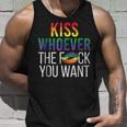 Kiss Whoever The F Fuck You Want Gay Lesbian Lgbt Unisex Tank Top Gifts for Him