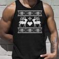 Knit Deer Ugly Christmas Sweater Style Tank Top Gifts for Him