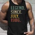 Legend Since July 1986 34Th Birthday Gift 34 Year Old Unisex Tank Top Gifts for Him
