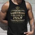 Legends Are Born In July King Queen Crown King Funny Gifts Unisex Tank Top Gifts for Him