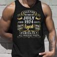 Legends Were Born In July 1974 Vintage 46Th Birthday Gifts Unisex Tank Top Gifts for Him
