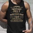 Legends Were Born In July 1980 43 Year Old Birthday Gifts Unisex Tank Top Gifts for Him