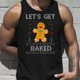 Let's Get Baked Gingerbread Man Ugly Christmas Sweater Tank Top Gifts for Him