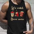 Let's Watch Horror Movies Halloween Costume Hot Dog Tank Top Gifts for Him