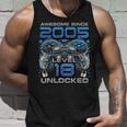 Level 18 Unlocked Awesome Since 2005 18Th Birthday Gaming Unisex Tank Top Gifts for Him