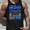 Level 21 Unlocked Awesome Since 2002 21St Birthday Gaming Unisex Tank Top Gifts for Him