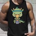 Lifting Dino Dinosaur Weightlifting Gym Fitness Training Unisex Tank Top Gifts for Him