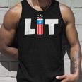 Lit 4Th Of July Patriotic Vintage Unisex Tank Top Gifts for Him