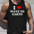 I Love Wave To Earth I Heart Wave To Earth Red Heart Tank Top Gifts for Him