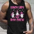 Lunch Lady Boo Crew Pumpkin Breast Cancer Halloween Tank Top Gifts for Him