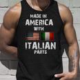 Made In America With Italian Parts Funny Gift Italy Flag Unisex Tank Top Gifts for Him