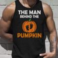 The Man Behind The Pumpkin Daddy Pregnancy Halloween Family Tank Top Gifts for Him