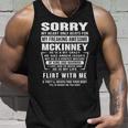 Mckinney Name Gift Sorry My Heartly Beats For Mckinney Unisex Tank Top Gifts for Him