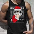 Mele Kalikimaka Ugly Sweater Christmas Santa Shaka Hawaii Tank Top Gifts for Him