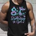 Mermaid Birthday Girl 8 Year Old Its My 8Th Bday Mermaid Unisex Tank Top Gifts for Him