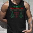 Merry Chrismukkah Ugly Christmas Sweater Tank Top Gifts for Him