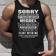 Miguel Name Gift Sorry My Heart Only Beats For Miguel Unisex Tank Top Gifts for Him