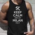 Milan Fix Quote Funny Birthday Personalized Name Gift Idea Unisex Tank Top Gifts for Him