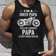 Motorcycle Biker Papa Bike Men Dad Grandpa Gifts Unisex Tank Top Gifts for Him