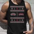 Muscle Cars Drag Racing Ugly Christmas Sweater Tank Top Gifts for Him