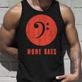 Musician More Bass Music Note Distressed Guitar Player Gift Unisex Tank Top Gifts for Him
