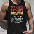 My First Fathers Day As A Grandpa Grandfather Fathers Day Unisex Tank Top Gifts for Him