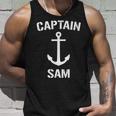 Nautical Captain Sam Personalized Boat Anchor Unisex Tank Top Gifts for Him