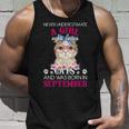 Never Underestimate A Girl Who Love Cat Born In September Unisex Tank Top Gifts for Him