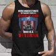 Never Underestimate A Grumpy Dad Who Is A Veteran Unisex Tank Top Gifts for Him