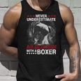 Never Underestimate An Old Man With A Boxer Unisex Tank Top Gifts for Him