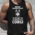 Never Underestimate An Old Man With A Corgi Gift For Mens Unisex Tank Top Gifts for Him