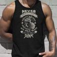 Never Underestimate Old Man Born In June Birthday Unisex Tank Top Gifts for Him