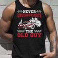 Never Underestimate The Old Guy Funny Drag Racing Grandpa Gift For Mens Unisex Tank Top Gifts for Him