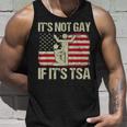 It Is Not Gay If It Is Tsa Security Vintage Usa Flag Tank Top Gifts for Him