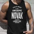Novak Name Gift This Is What An Awesome Novak Looks Like Unisex Tank Top Gifts for Him