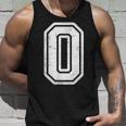 Number 0 White Sports Jersey Vintage Unisex Tank Top Gifts for Him