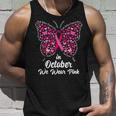 In October We Wear Pink Ribbon Breast Cancer Awareness Tank Top Gifts for Him