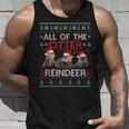 All Of Otter Reindeer Christmas Ugly Sweater Pajamas Xmas Tank Top Gifts for Him