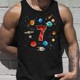 Outer Space 7 Years Old 7Th Birthday Boys Planets Astronaut Tank Top Gifts for Him