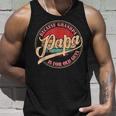 Papa Because Grandpa Is For Old Guys Vintage Retro Dad Unisex Tank Top Gifts for Him