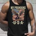 Patriotic American Flag Eagle 4Th July My Pronouns Are Usa Tank Top Gifts for Him
