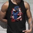 Patriotic Baseball Catcher Vintage American Flag 4Th Of July Tank Top Gifts for Him