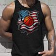 Patriotic Basketball 4Th Of July Men Usa American Flag Boys Unisex Tank Top Gifts for Him
