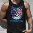 Patriotic Cat Sunglasses American Flag 4Th Of July Meowica Unisex Tank Top Gifts for Him
