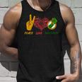 Peace Love Junenth Black History Pride African American Unisex Tank Top Gifts for Him