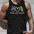 Peace Love Pickles Retro Pickles Lover Food Lover Unisex Tank Top Gifts for Him