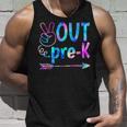 Peace Out Pre K Graduate Tie Dye Happy Last Day Of School Unisex Tank Top Gifts for Him
