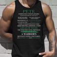 Pete Name Gift Pete Completely Unexplainable Unisex Tank Top Gifts for Him